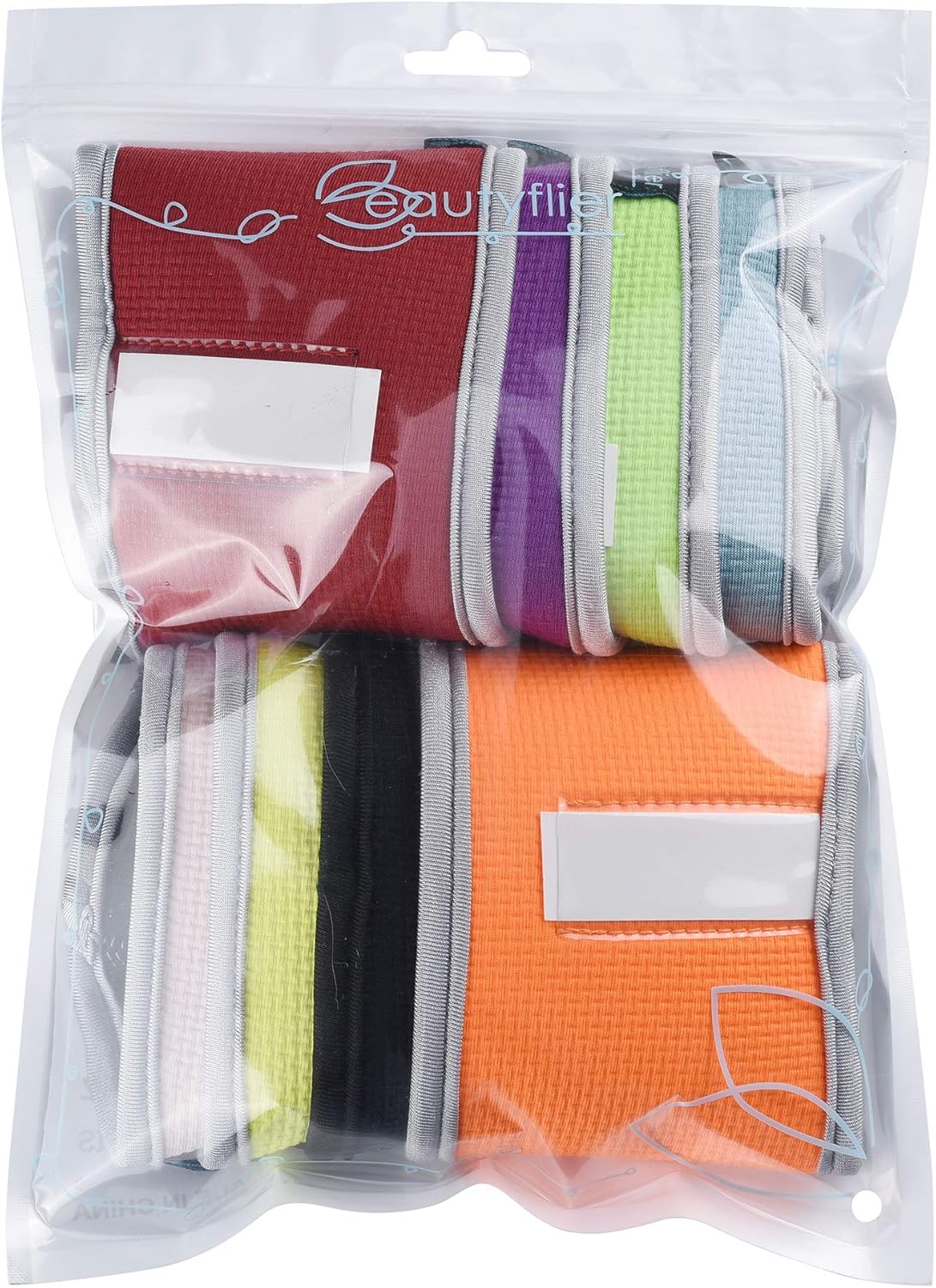 Beautyflier 8pcs Anti-Slip Neoprene 2.5mm Thick Collapsible Heat Resistant Coffee Cup Insulated Sleeve for Coffee/Tea/Cold Drinks (Multicolor embossed)