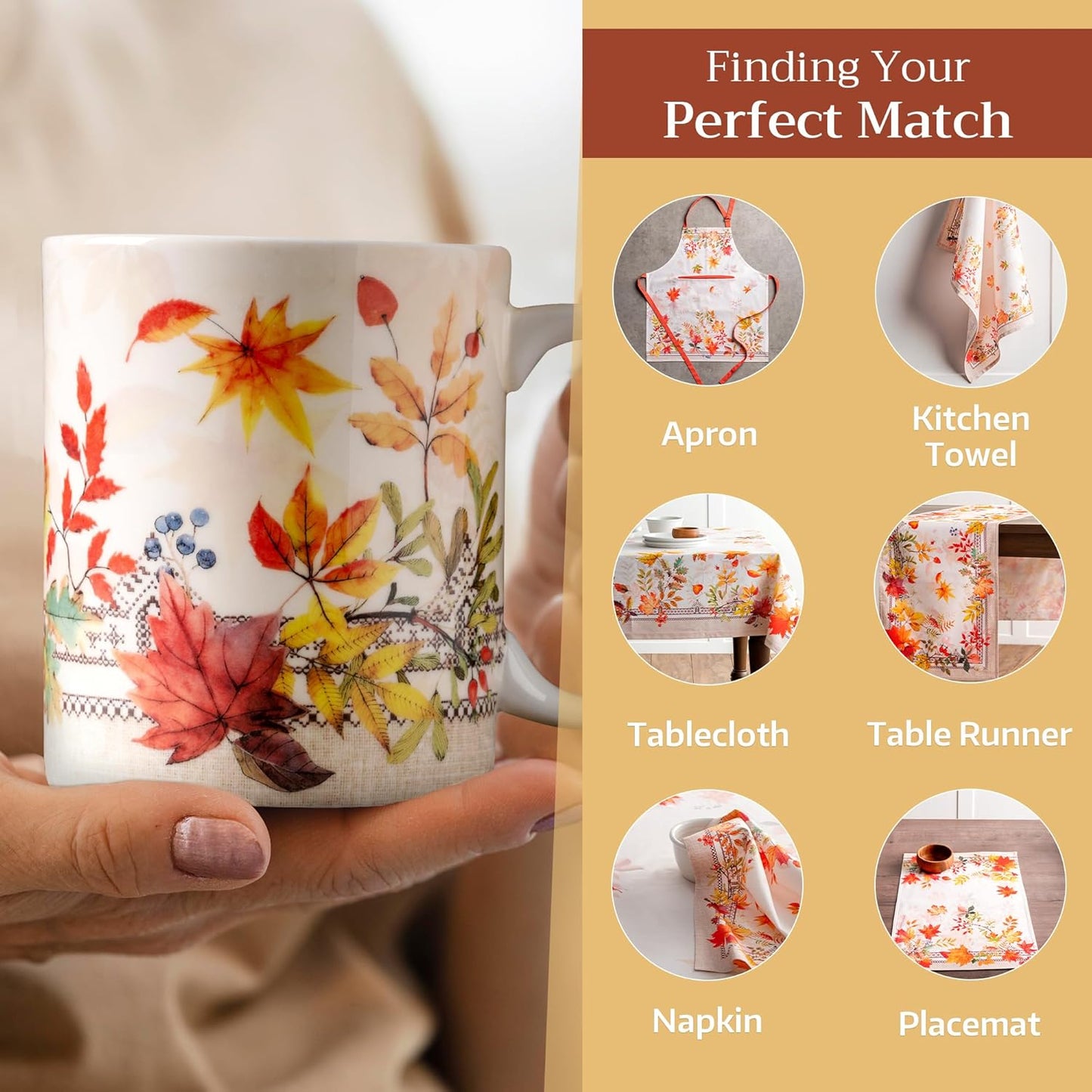 Maison d' Hermine Coffee Mug with Handles Fine Bone China Mugs Pack of One Tea Cups for Hot Beverages Cappuccino Latte Home Restaurant Office Perfect for Gift (Amarante - Charmille, 15 Ounce)