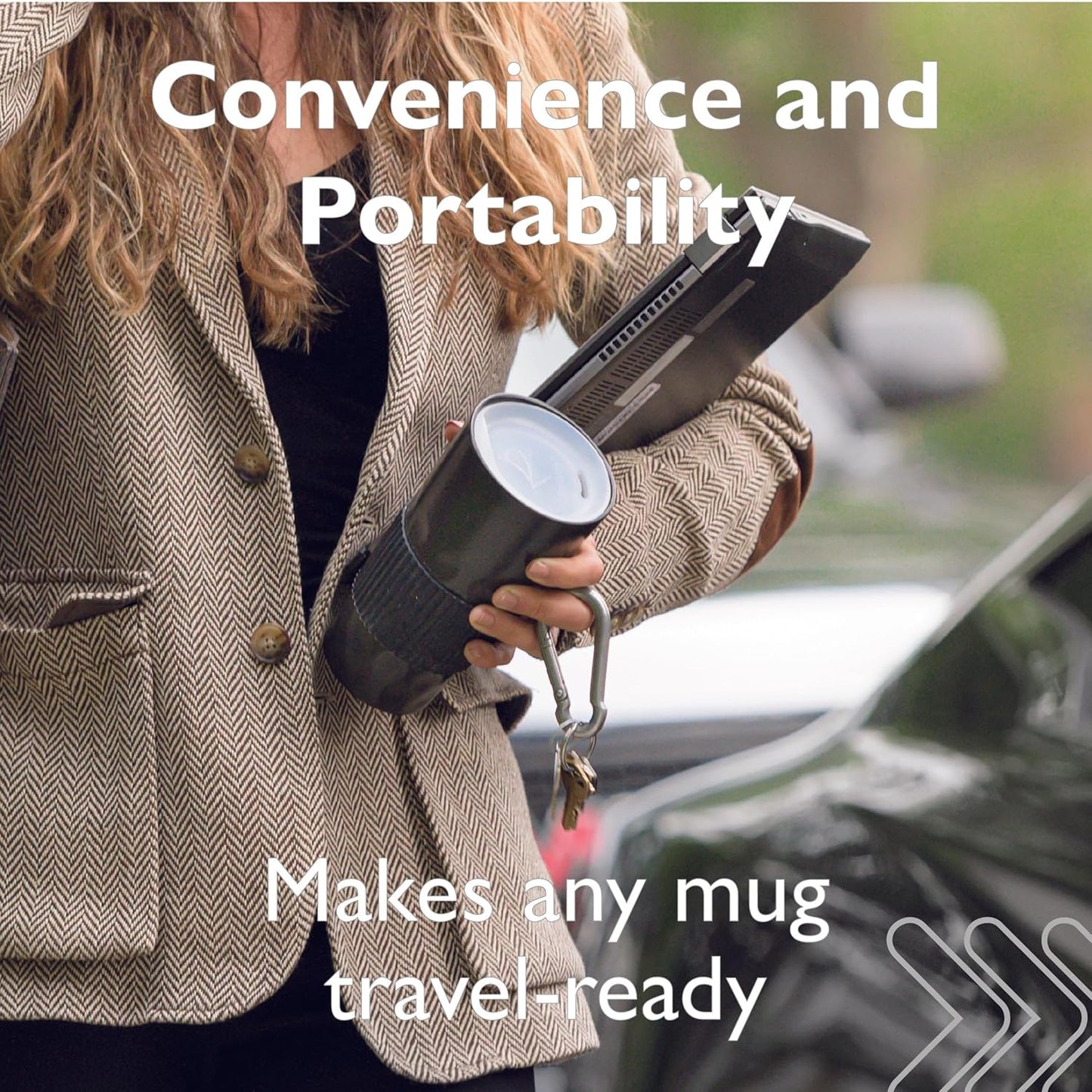 Reusable Coffee Cup Silicone Lid – Fits Most Tumbler, Water Bottle, & Ceramic Coffee Mug Between 3"-3¼" – Dishwasher-Safe Travel Mug Lid keeps your beverage in your mug (Medium - Clear)