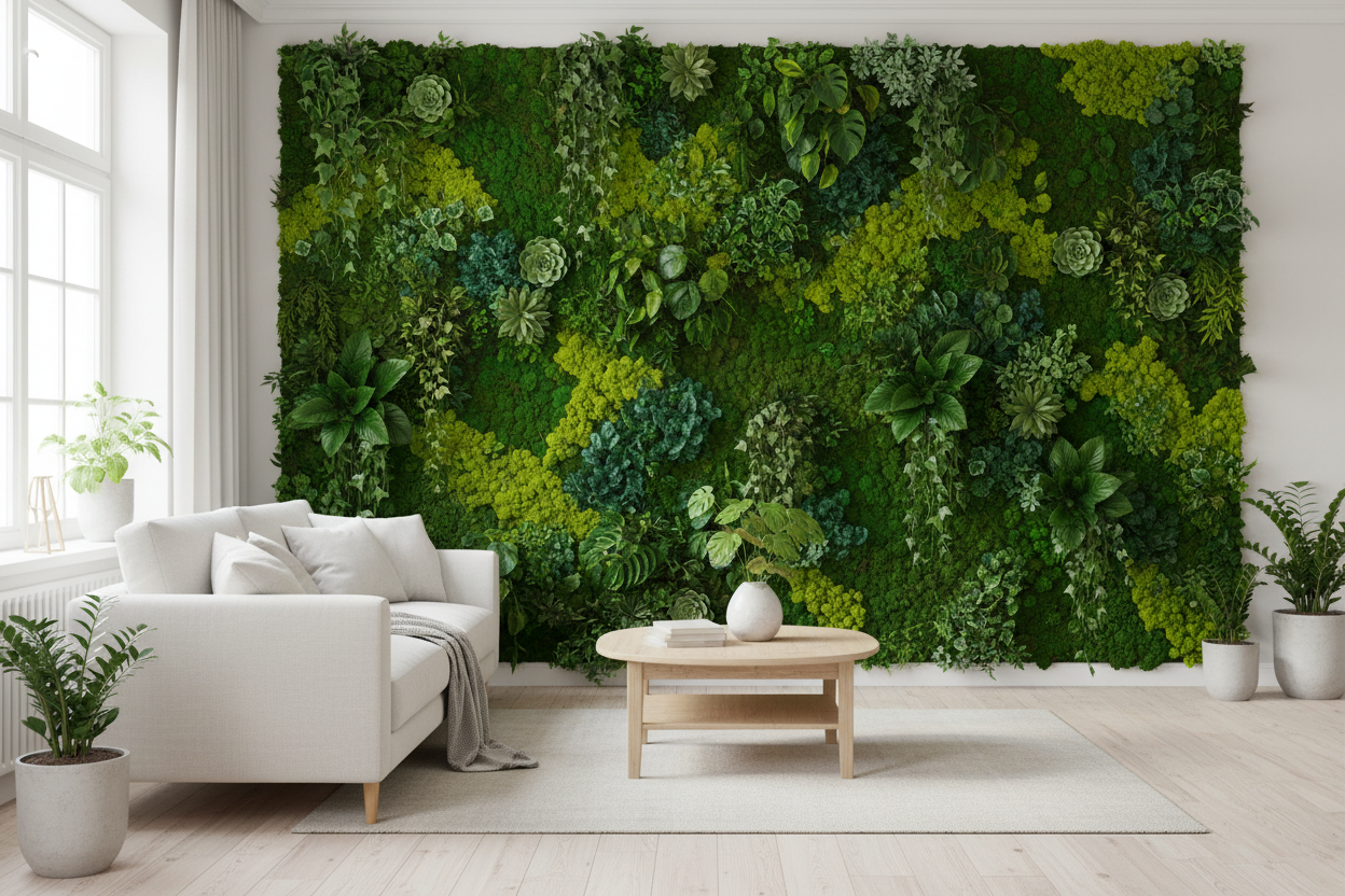 Indoor Green Wall Ideas That Require Zero Maintenance