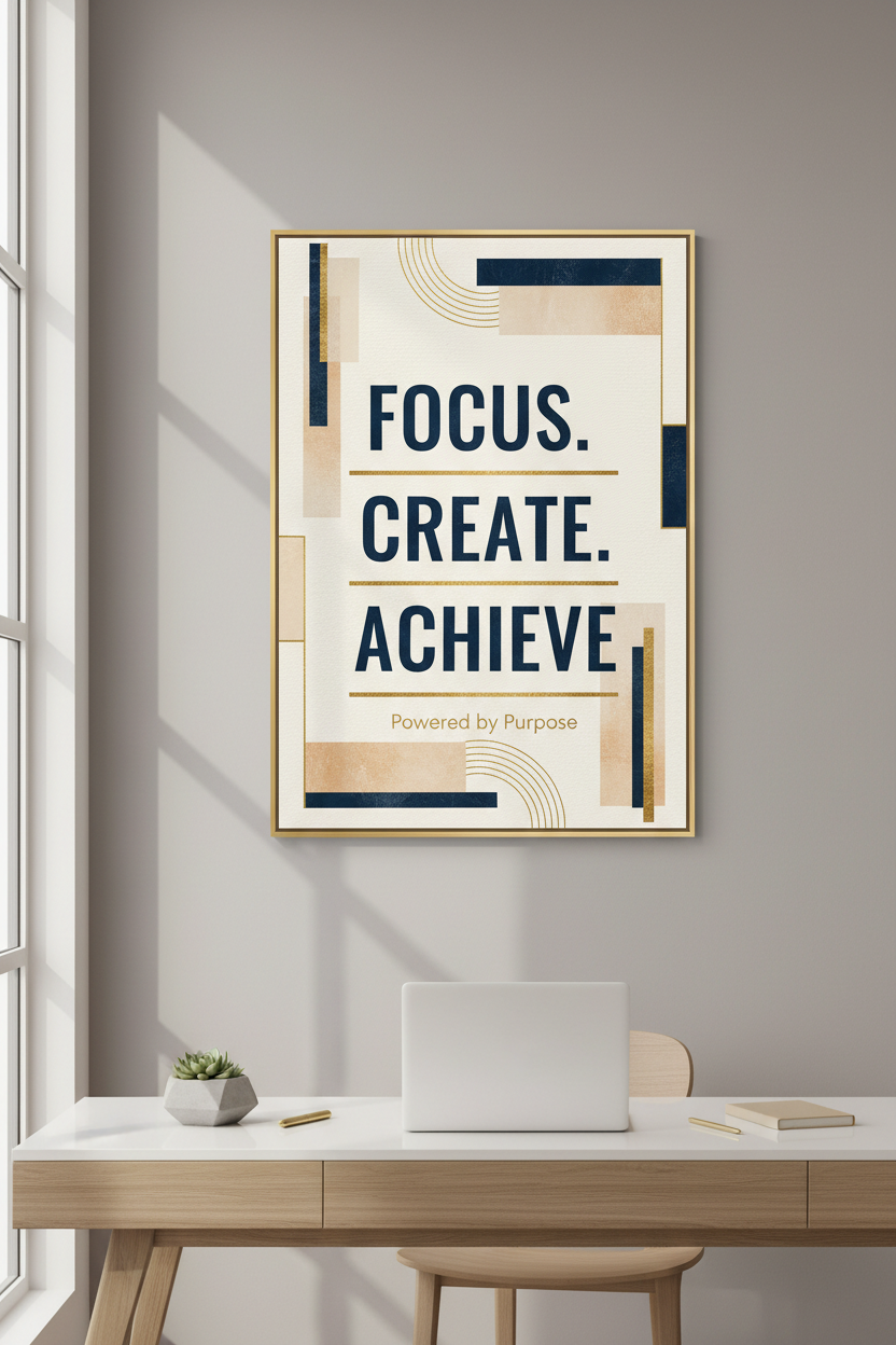 Motivational Wall Art for Productivity