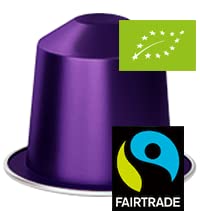 ‘Sumatra’ Organic Italian Espresso for Nespresso | 100 Organic Aluminum Capsules | Single-Origin Dark Roast | 100% Nespresso Compatible Pods | Fairtrade | Package May Vary