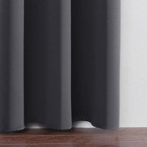 LEMOMO Blackout Curtains 66 x 84 inch/Grey Curtains Set of 2 Panels/Thermal - Image 9