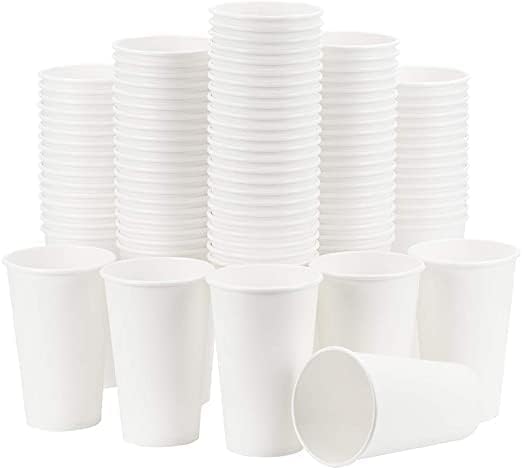 Paper Cups 16 oz 1000 Pack for Coffee & Tea Made in USA | Bulk 1000 Count for Home, Office, Restaurants & Parties | Recyclable Disposable 16 Ounce To-Go Cups for Hot Drinks
