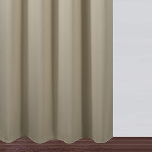 LEMOMO Beige Blackout Curtains 34 x 84 Inch Length/Set of 2 Curtain - Image 9