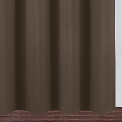 LEMOMO Chocolate Brown Thermal Blackout Curtains/38 x 63 Inch/Set of 2 Panels - Image 9