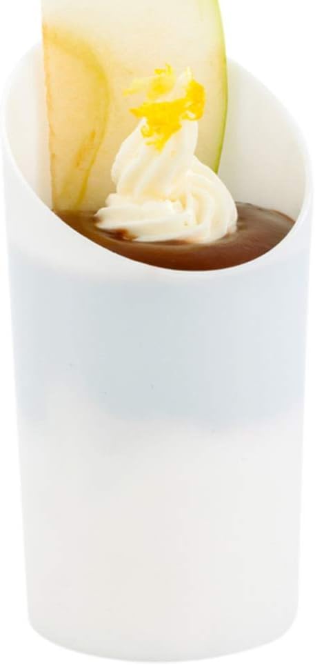 Restaurantware 3 Ounce Shot Glasses 100 Round Incline Cups - With White Finish Disposable Plastic Shot Glasses For Serving Samples At Wedding Banquets And Catered Events