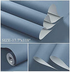 Dimoon 590''x17.7'' Blue Peel and Stick Wallpaper Contact Paper Modern Self - Image 2