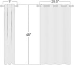 NICETOWN White Lightweight Fabric Curtain Panels, 48 inch Length, Non-Blackout - Image 2