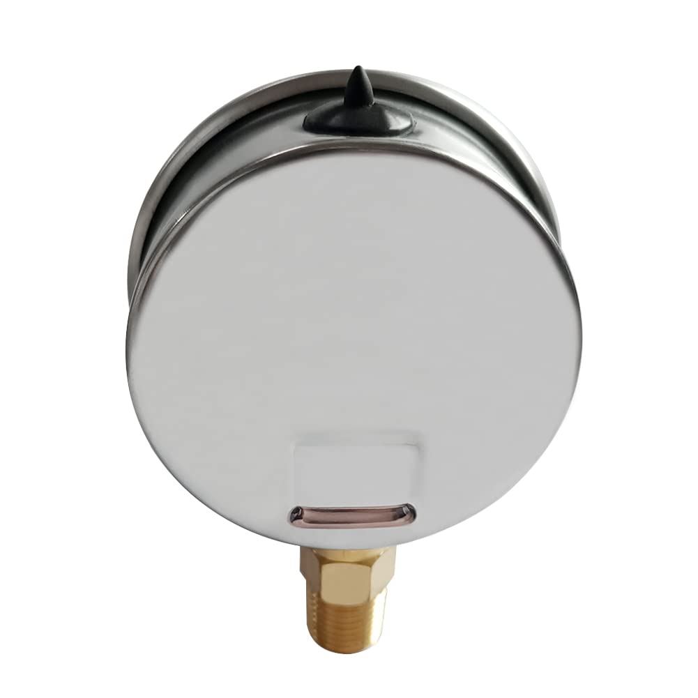 2-1/2" Dial 1/4" NPT 0~30Psi 304 Stainless Steel Glycerin Filled Pressure Gauge Bottom Mount