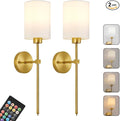 Battery Operated Wall Sconces Set of Two, Wireless Rechargeable Wall Light by KARTOOSH