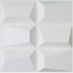 Art3d Decorative 3D Wall Panels 19.7" x 19.7" Snow White, PVC Wall Panel by Art3d