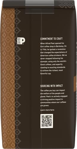 Peet's Coffee, Dark Roast Ground Coffee - Major Dickason's Blend 36 Ounces (2 Bags of 18 Ounces)