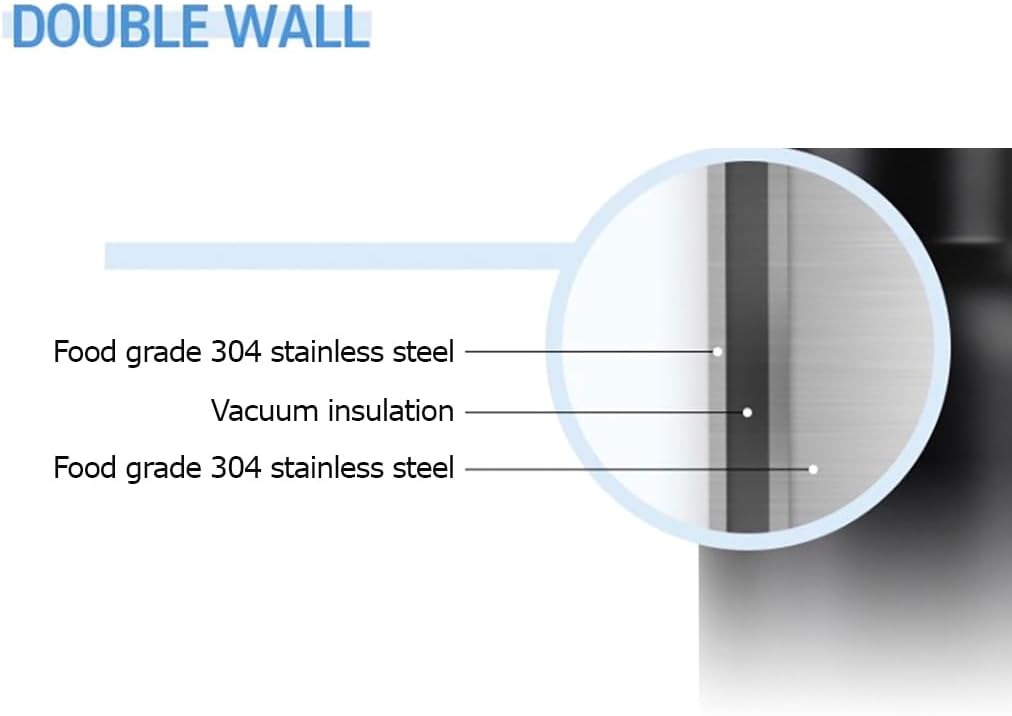 Mother of Pearl Design Stainless Steel Water Bottle 17 oz Leakproof Screw Cap Wide Mouth Double Wall Vacuum Insulated Travel Sport Water Flask Thermo Mug (Deer Pine White)