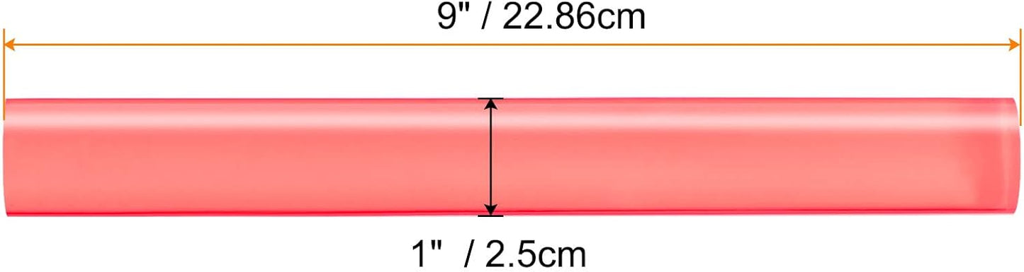 HARFINGTON Acrylic Clay Roller 9 Inch x 1 Inch Solid Non-Stick Plastic Round Tube Roller Polymer Clay Rod Fondant Rolling Pin for Shaping, Sculpting, Modeling DIY Crafts, Pink