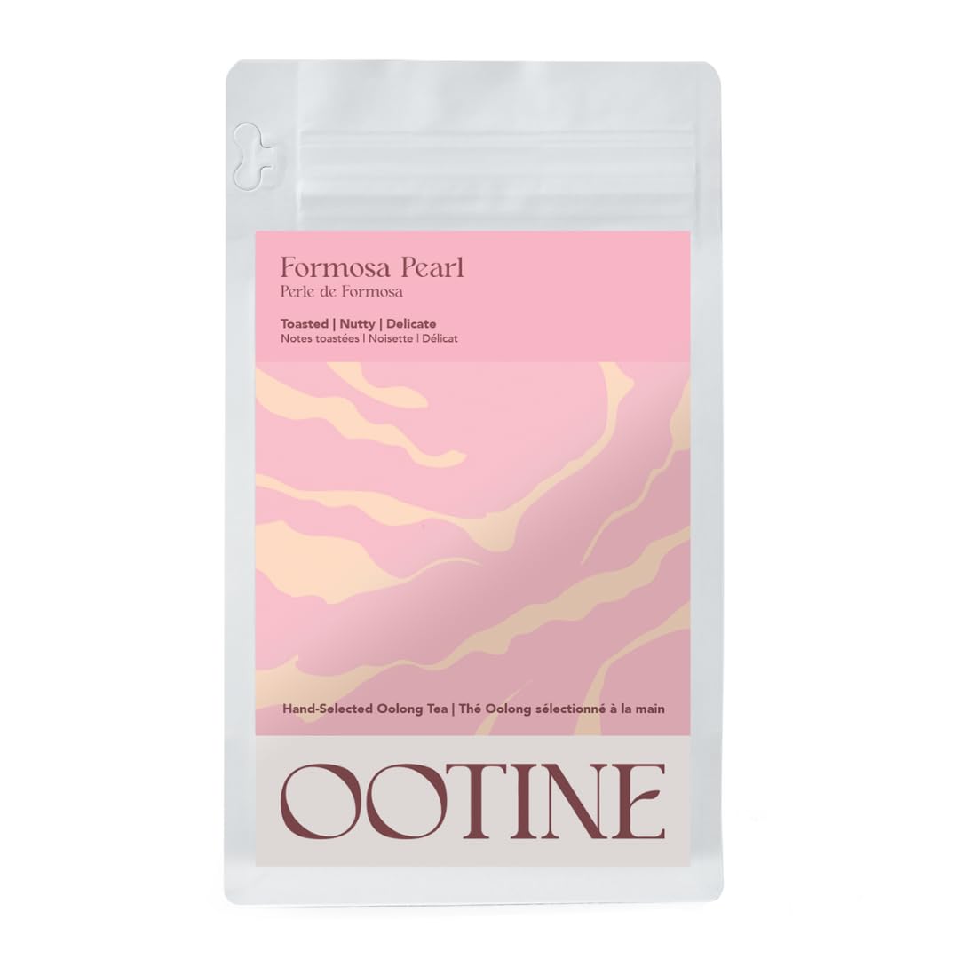 OOTINE, Formosa Pearl Taiwan Oolong Tea Bags (12 Sachets) | Roasted Nutty Notes | Hand-Picked Quality Whole Leaves in Plant-Based Sachets | Caffeine Alternative, Daily Antioxidant Support | Multiple Infusions