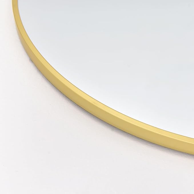 Arched Mirror - Full Length, Standing or Wall Mounted, Aluminum Frame - Gold - Image 6