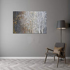Yihui Arts Autumn Painting On Canvas White Tree Wall Art Large Landscape - Image 8