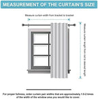 RYB HOME Bedroom Curtains, Room Darkening Thermal Insulated Curtain Back Tab - Image 8