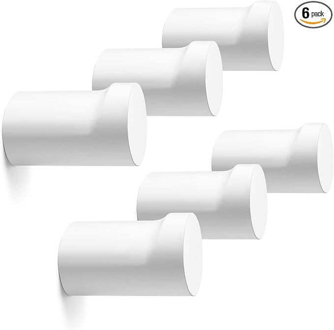 bsdonte Wood Wall Hooks 6 Pack, Modern Decorative Coat Hooks Wall Mounted by bsdonte