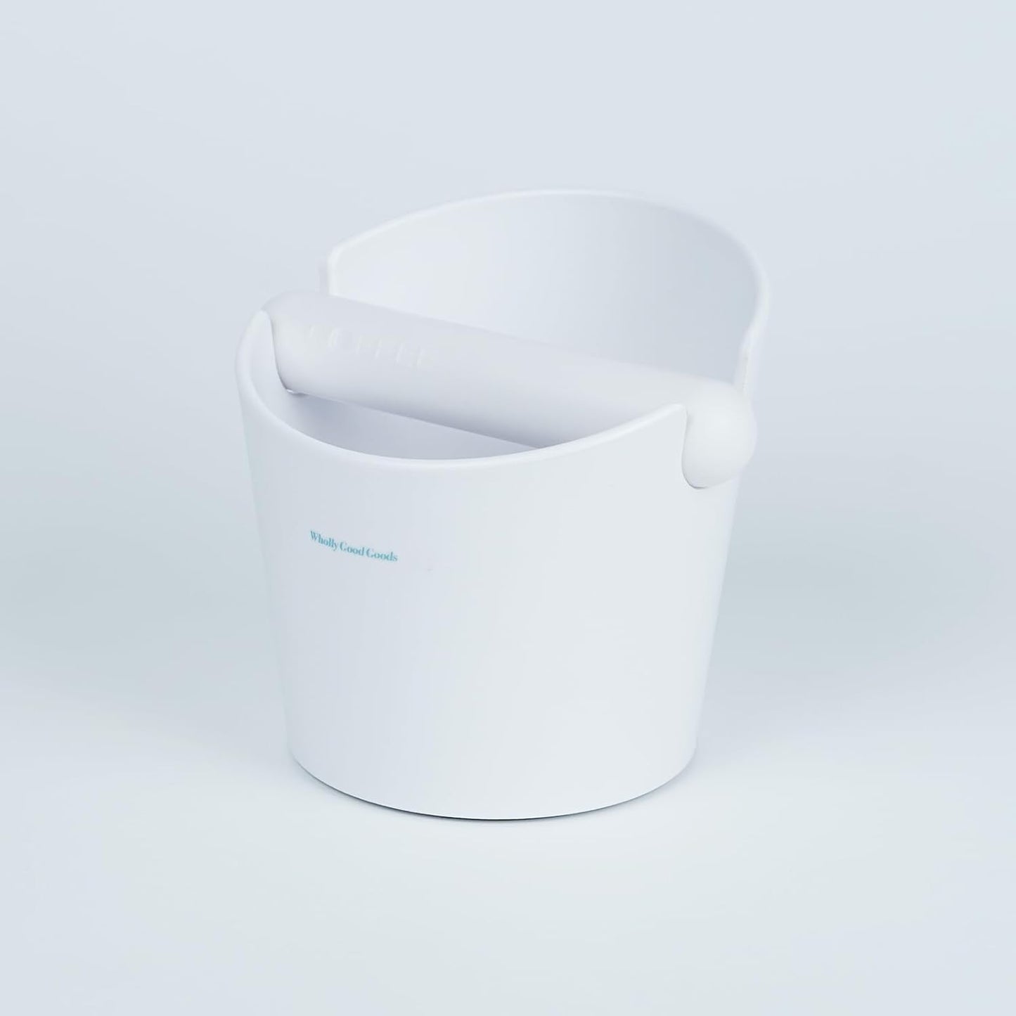 Coffee Knock Box for Coffee, ABS Coffee Grind Knock Box, Shock-Absorbent Durable Coffee Espresso Knock Box Dump Bin Grind Waste Removable Detachable Knock Bar and Non-Slip Base (White)