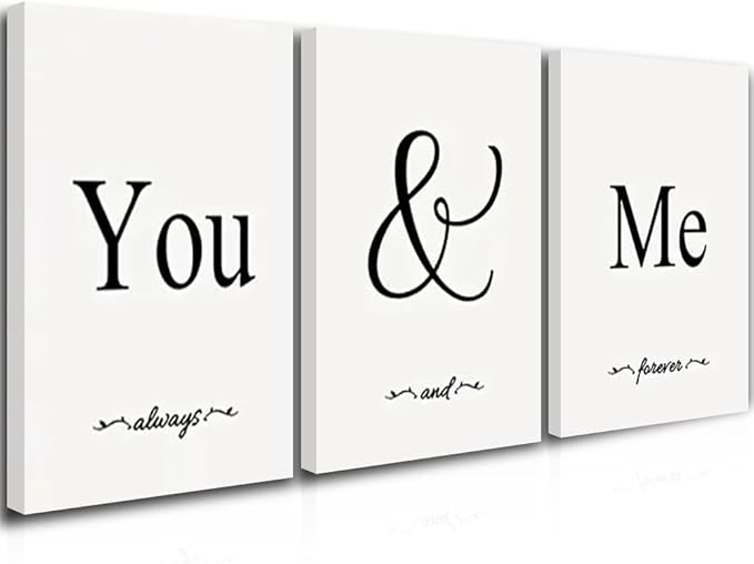 GUBIYU Black and White Love Canvas Poster by GUBIYU