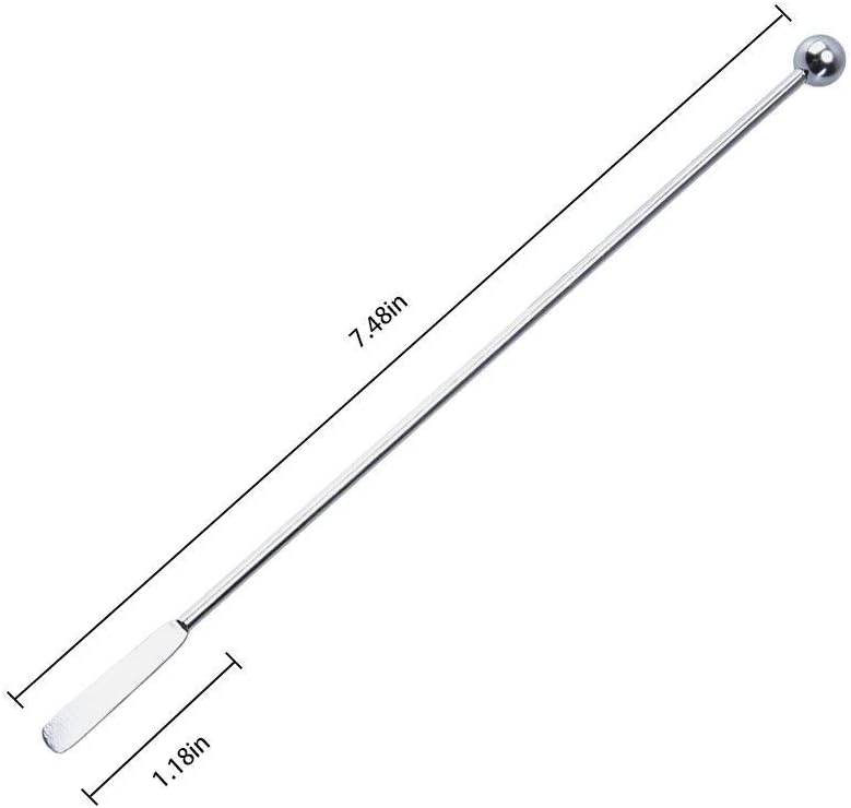 20 pcs Stainless Steel Coffee Beverage Stir Sticks Cocktail Stirrers Drink Swizzle Stick 7.4" Swizzle Stick Picks Tools