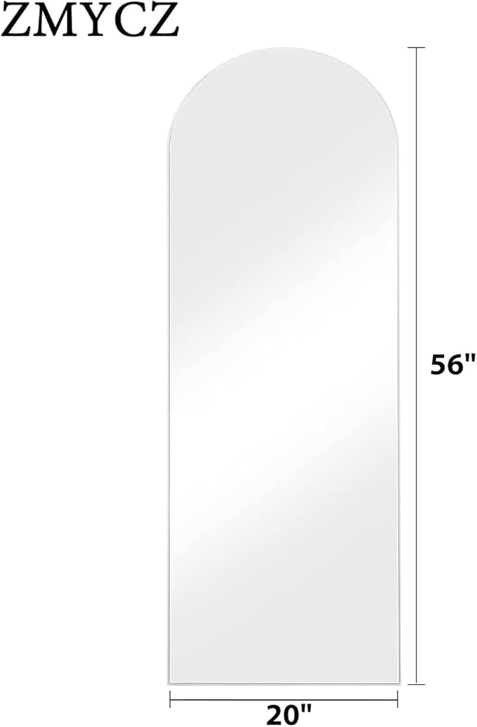 Arched Floor Mirror, Standing Mirror Hanging or Leaning, Body Mirrors - Image 4