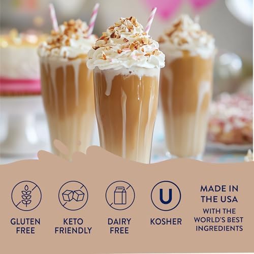 Jordan's Skinny Syrups Sugar Free Coffee Syrup, Caramel Pecan Flavor Drink Mix, Zero Calorie Flavoring for Chai Latte, Protein Shake, Food & More, Gluten Free, Keto Friendly, 25.4 Fl Oz, 2 Pack