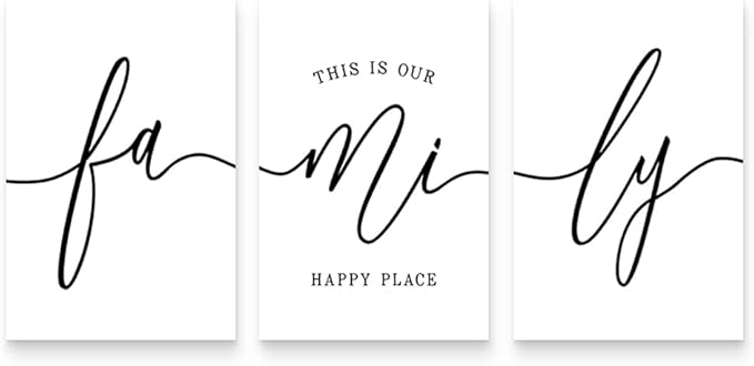 GUBIYU Home Family Wall Art for Living Room & Dining Room, Inspirational Quotes by GUBIYU