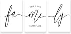 GUBIYU Family Wall Decor Home, Love Art Set of 3 Dining Room Modern Bedroom by GUBIYU