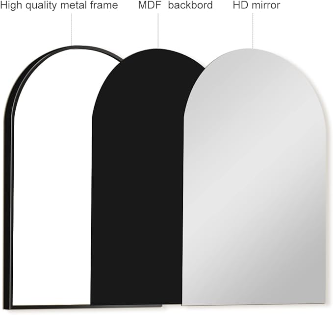 Arched Wall Mirror, Living Room, Hang Vertical or Horizontal - Image 4