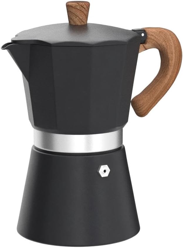 AIFUSI Moka Pot, Italian Coffee Pot 6 Cup/10 oz Stovetop Espresso Maker Stovetop Camping Manual Cuban Coffee Percolator Machine Italian Espresso Greca Coffee Maker Brewer Percolator