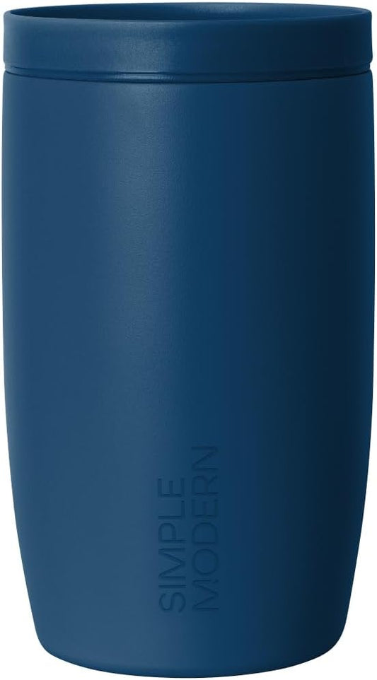 Simple Modern Travel Coffee Mug Tumbler with 360° Lid | Ceramic-Lined Insulated Stainless Steel Cold Brew Iced Coffee Cup Thermos | Gifts for Women Men Her Him | Voyager Signature | 12oz | Slumberland