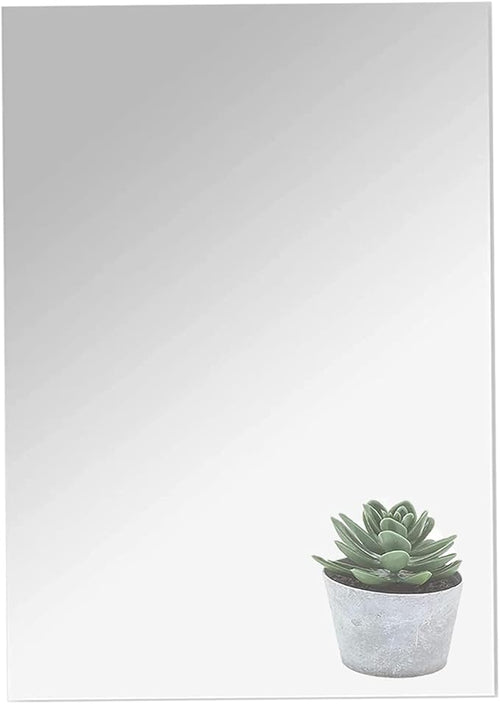 16"x12" Acrylic Mirror Sheet, Flexible Non Glass Body Mirror Tiles Large Self by DARENYI