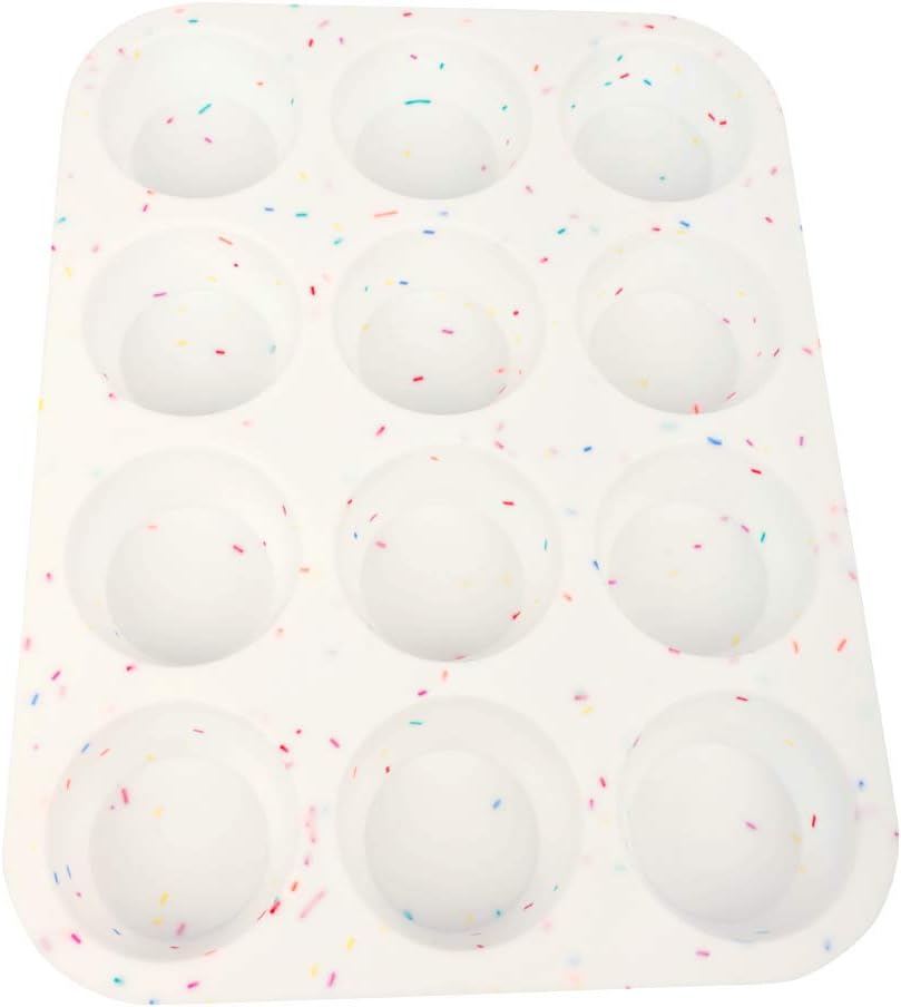 Silicone Muffin Pan Regular 12 Cups Muffin Tin Cupcake Pans for Baking Non-stick Muffin Tray Mold Easy Release,Durable,BPA Free