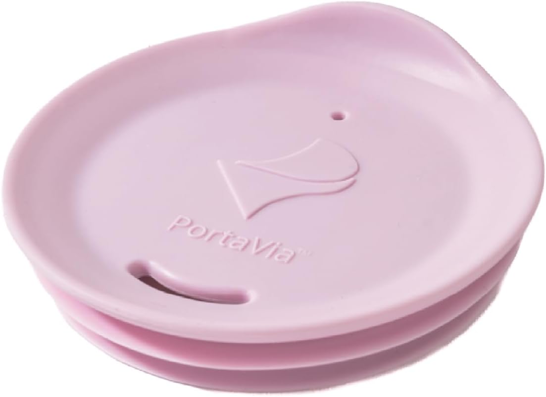 Reusable Coffee Cup Silicone Lid – Fits Most Tumbler, Water Bottle, & Ceramic Coffee Mug Between 3"-3¼" – Dishwasher-Safe Travel Mug Lid keeps your beverage in your mug (Medium - Purple)