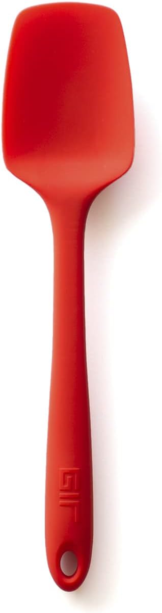 GIR: Get It Right Silicone Spoonula - Non-Stick Heat Resistant Silicone Scraper Spatula for Mixing, Serving, Scraping, Stirring, and More - 11 Inch, Red