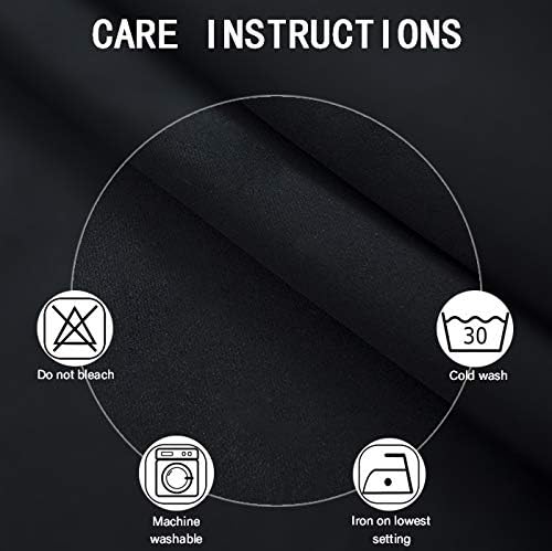 LEMOMO Black Blackout Curtains 66 x 63 Inch Length/Set of 2 Curtain - Image 4
