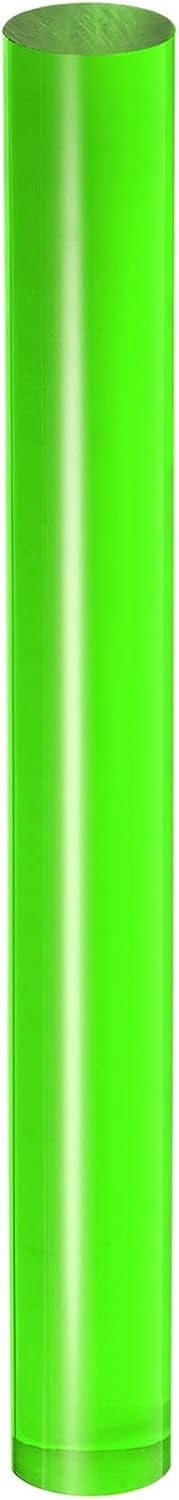 HARFINGTON Acrylic Clay Roller 9 Inch x 1 Inch Solid Non-Stick Plastic Round Tube Roller Polymer Clay Rod Fondant Rolling Pin for Shaping, Sculpting, Modeling DIY Crafts, Green