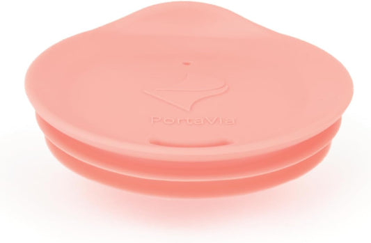 Reusable Coffee Cup Silicone Lid – Fits Most Tumbler, Water Bottle, & Ceramic Coffee Mug Between 3"-3¼" – Dishwasher-Safe Travel Mug Lid keeps your beverage in your mug (Medium - Coral)