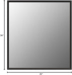 LOAAO 30"X36" Black Rectangle Bathroom Mirror Wall, Matte Black Aluminum Alloy - Image 6
