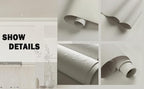 Dimoon 118''x15.7'' Cream Skin Peel and Stick Wallpaper Contact Paper Modern - Image 7