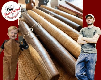Handmade French Rolling Pin. Tapered Rolling Pin. Wooden Rolling Pin. Handmade In Kentucky. (Cherry, Set (12 Inch & 20 Inch))