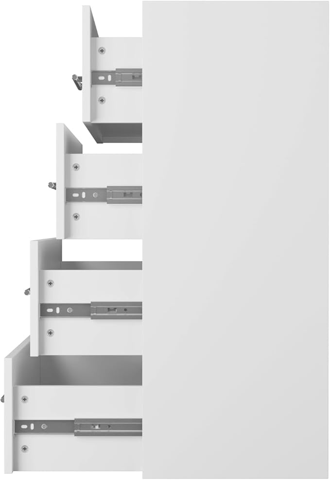 ROOMTEC Modular Closet System, 25.5" 4 Drawer Shelf Closet Tower Wall-Mounted - Image 6