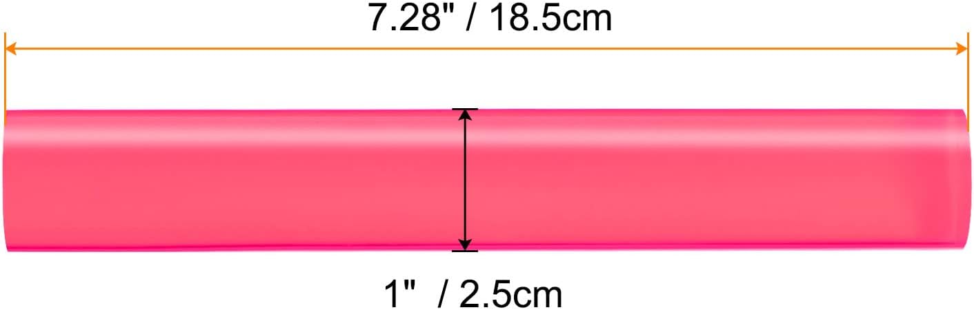 HARFINGTON Acrylic Clay Roller 7.28 Inch x 1 Inch Solid Non-Stick Plastic Round Tube Roller Polymer Clay Rod Fondant Rolling Pin for Shaping, Sculpting, Modeling DIY Crafts, Rose Red