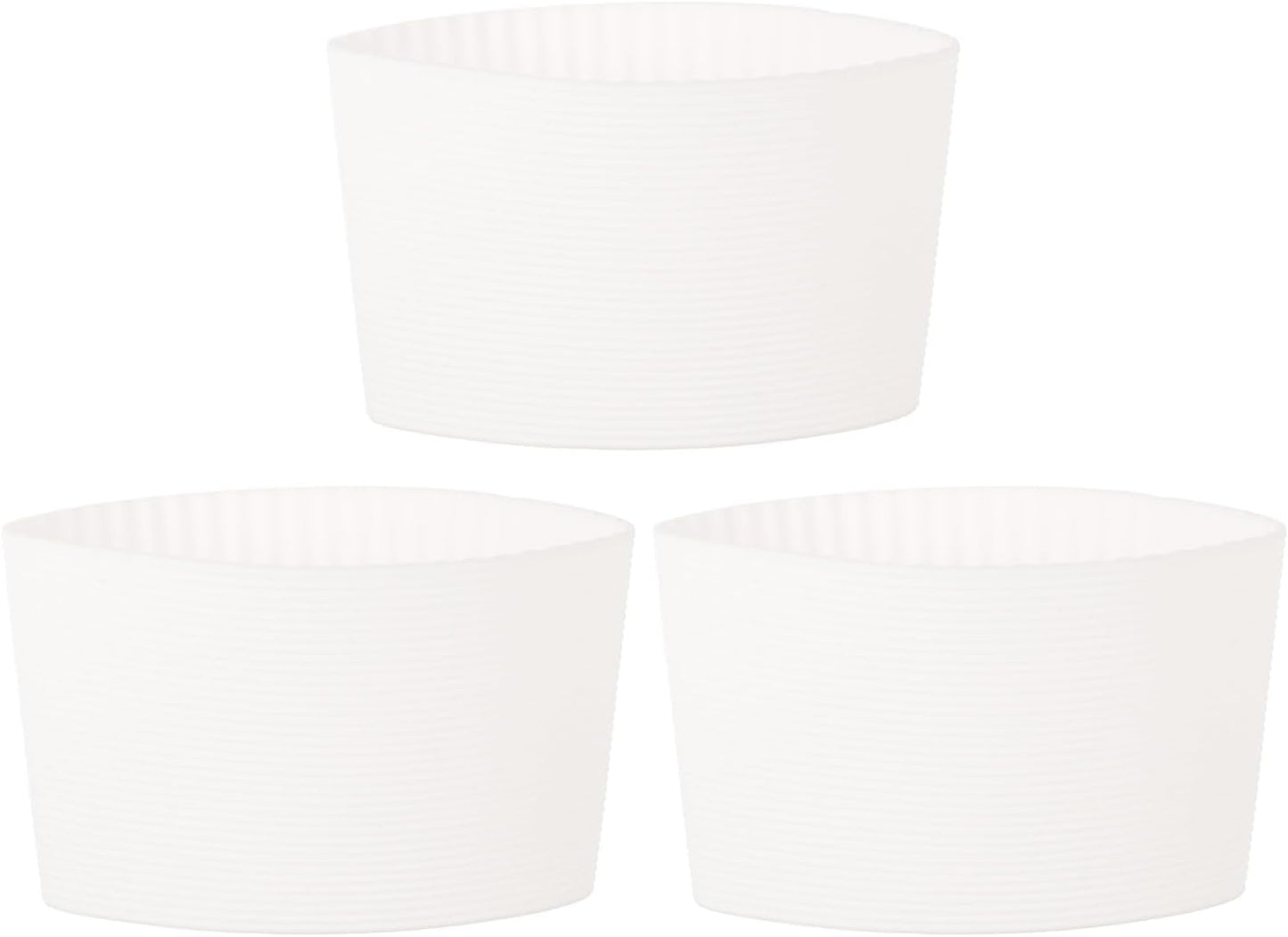 uxcell 3Pcs Coffee Cup Sleeve, Silicone Cup Sleeve Non-slip Glass Water Bottle Mug Sleeves White