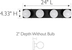 Design House Vanity Lights, 4 Linear Lights, Horizontal or Vertical Use - Image 5