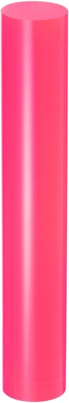 HARFINGTON Acrylic Clay Roller 6 Inch x 1 Inch Solid Non-Stick Plastic Round Tube Roller Polymer Clay Rod Fondant Rolling Pin for Shaping, Sculpting, Modeling DIY Crafts, Rose Red