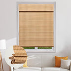 SEEYE Cordless Bamboo Roman Shades, Roll Up Blind Privacy Shade - Image 8
